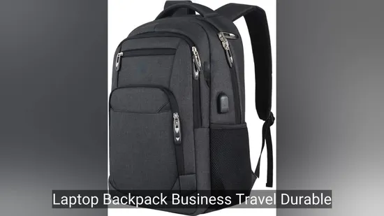 Laptop Backpack, Business Slim Durable Laptops Travel Backpacks with USB Charging Port, College School Computer Bag Gifts for Men and Women Fits Note