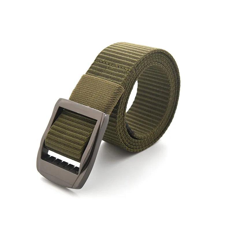 China Factory OEM Durable Buckle Classical Casual Men Canvas Fabric Belt